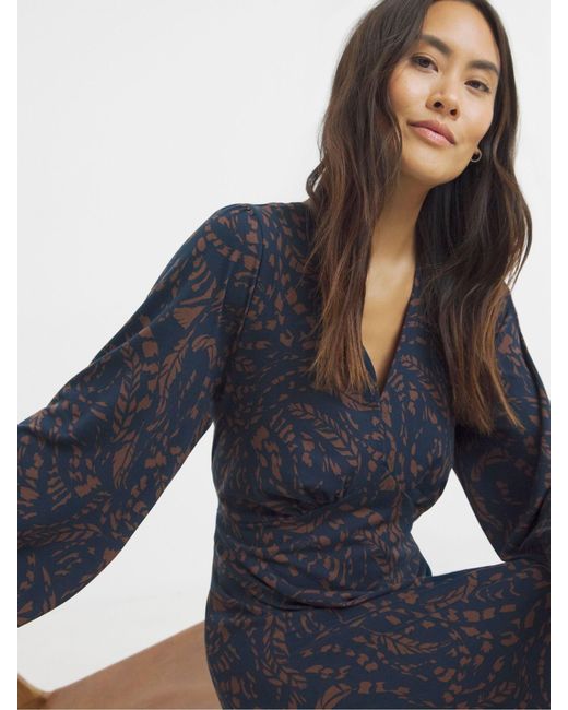 JD Williams Blue Soft Touch V-Neck Maxi Tea Dress