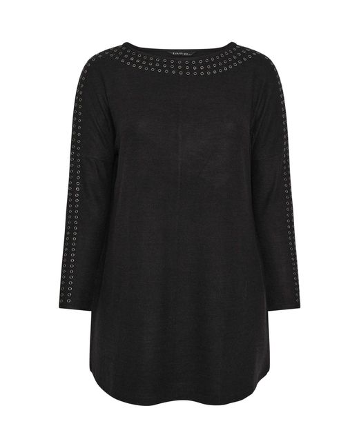 Evans Black Eyelet Jumper