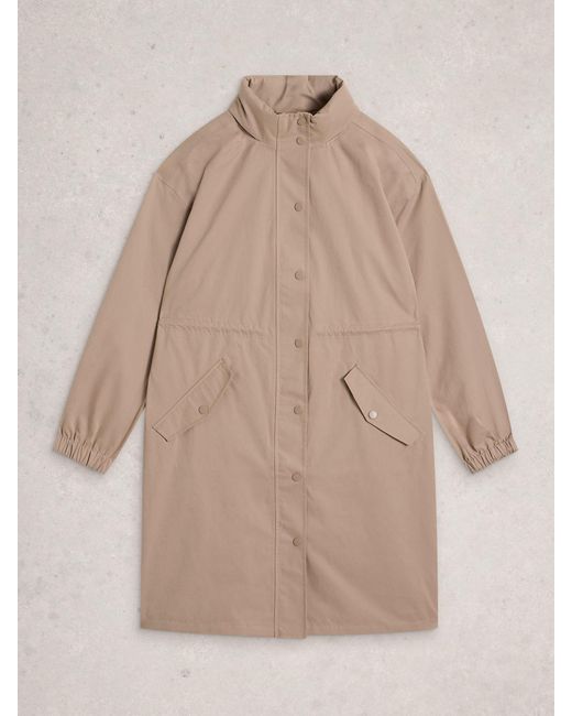 White Stuff Natural Beth Waterproof Coat