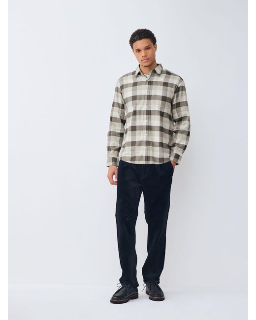 Next Natural Long Sleeve Check Shirt for men