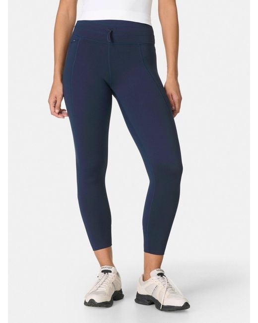 Sweaty Betty Blue Therma Boost Heat Tech 7/8 Walking Leggings