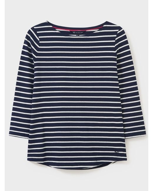 Crew Blue Company 100% Cotton Essential Breton Stripe Top