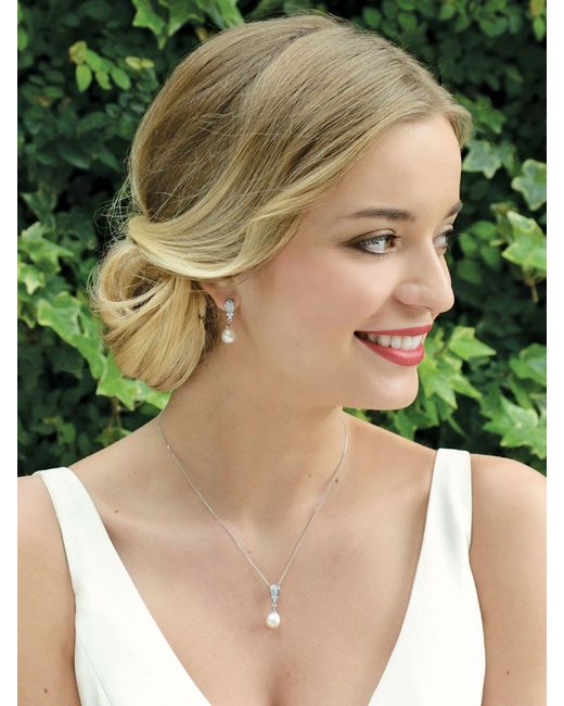 Ivory & Co. White Serrano And Pearl Classic Drop Earrings