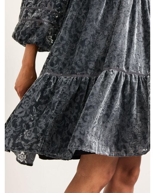 FatFace Blue Fatface Riley Devore Mini Dress