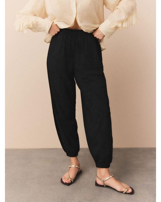 Next Black Jersey Harem Joggers