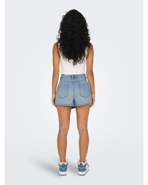 ONLY Blue Mini Denim Wrap Skort