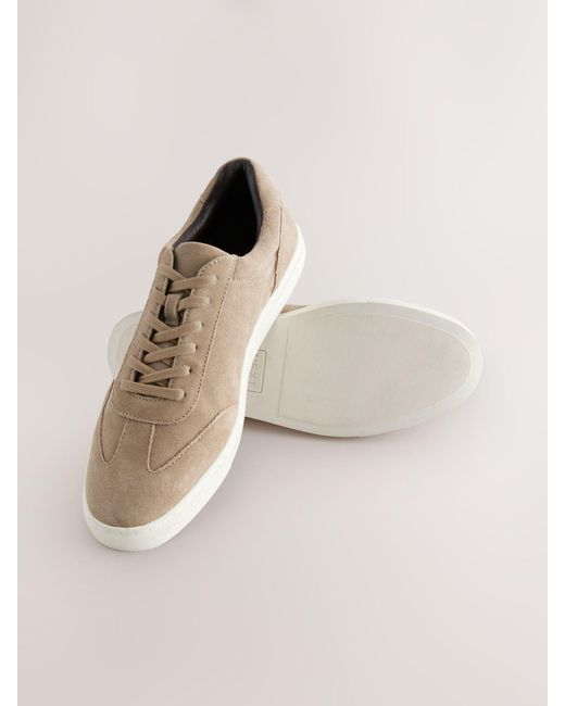 Next Natural Suede Smart Trainers for men