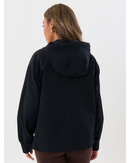Threadbare Black Showerproof Hooded Jacket