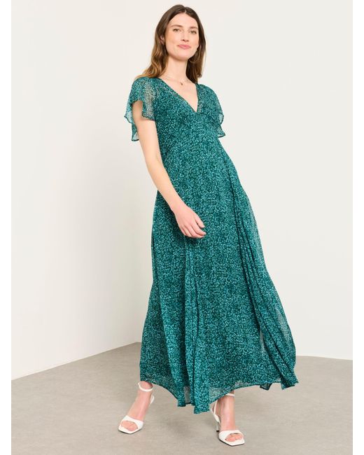 FatFace Green Fatface V & A Fatface Maisie Petite Maxi Dress