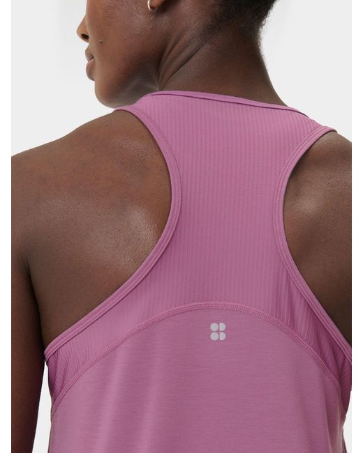 Sweaty Betty Purple Breathe Easy Mesh Run Vest