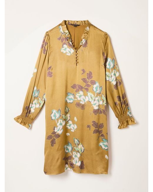 FatFace Metallic Fatface Silas Printed Mini Dress