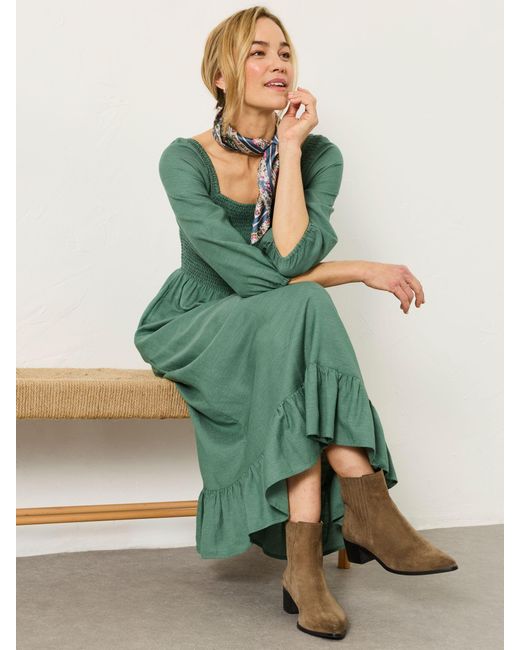 FatFace Green Fatface Adele Regular Midi Dress
