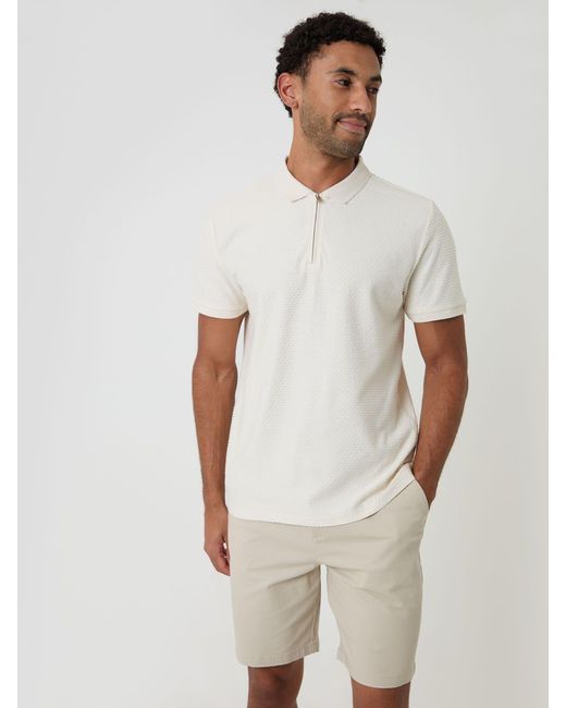 Threadbare Stretch-Chinoshorts in Natural für Herren