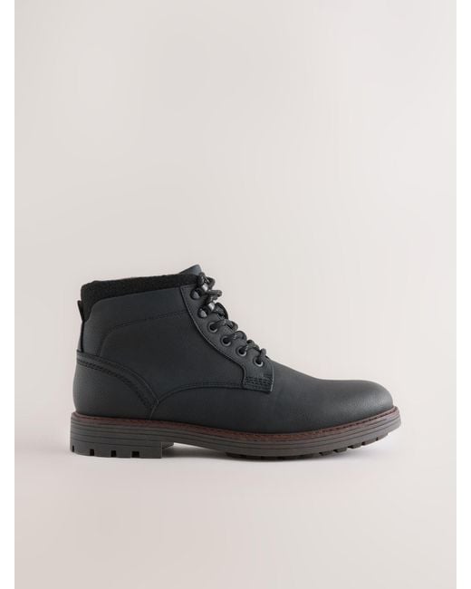 Next Black Borg Lined Chukka Boots for men