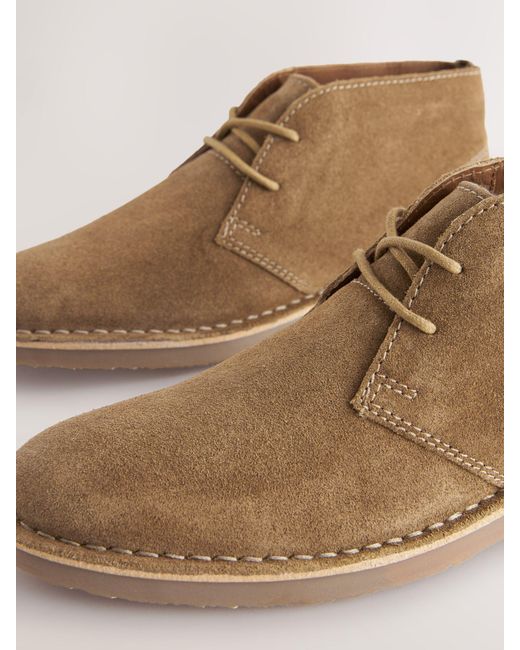 Next Natural Suede Desert Boots for men
