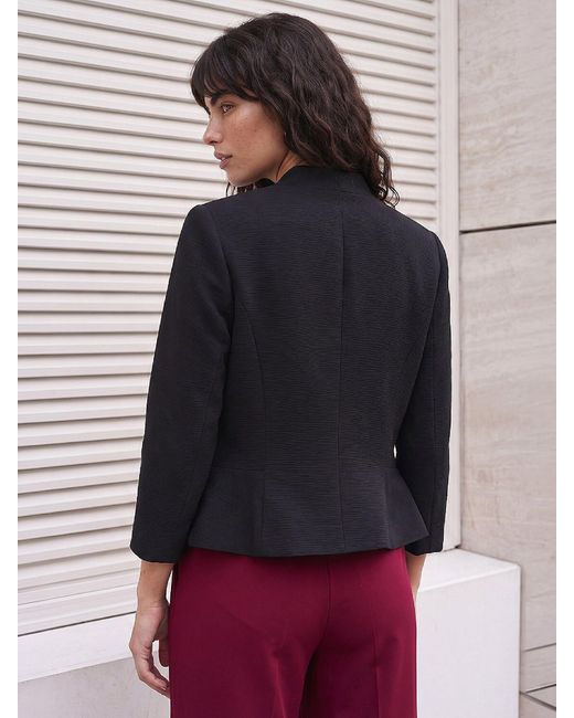 Roman Blue Textured Smart Jacket