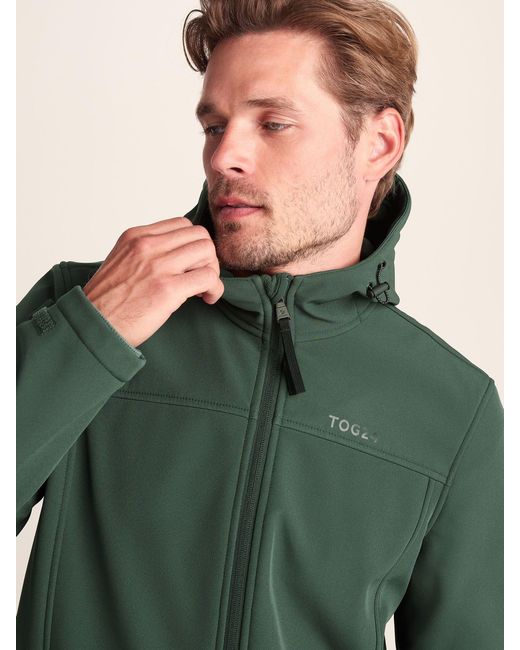 TOG24 Green Feizor Softshell Hooded And Waterproof Jacket for men