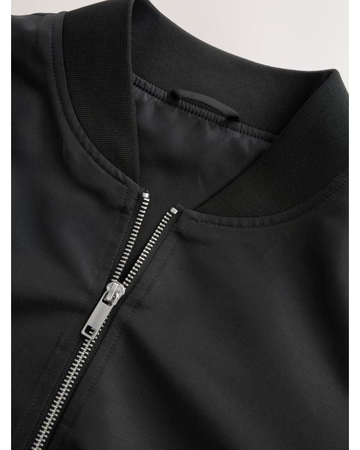Next Black Shower Resistant Bomber Jacket for men