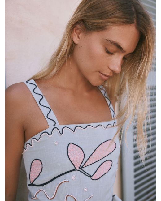 Next Blue Wrap Front Summer Playsuit