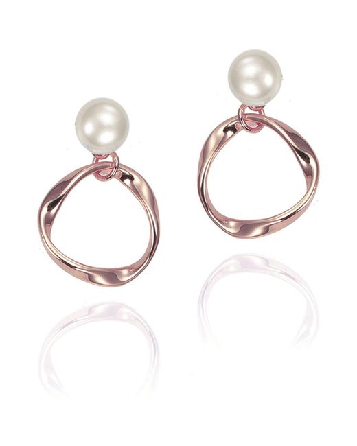 Ivory & Co. Metallic Turin Designer Pearl Earrings