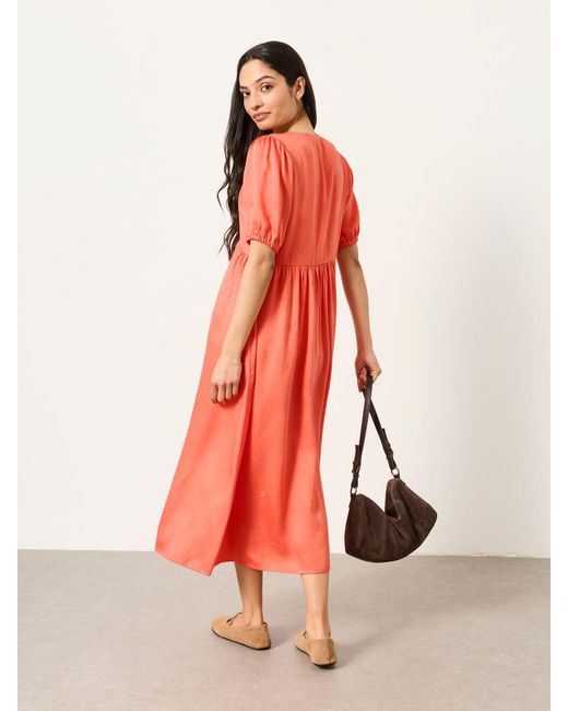 FatFace Fatface Remi Textured Jaquard Midi Dress