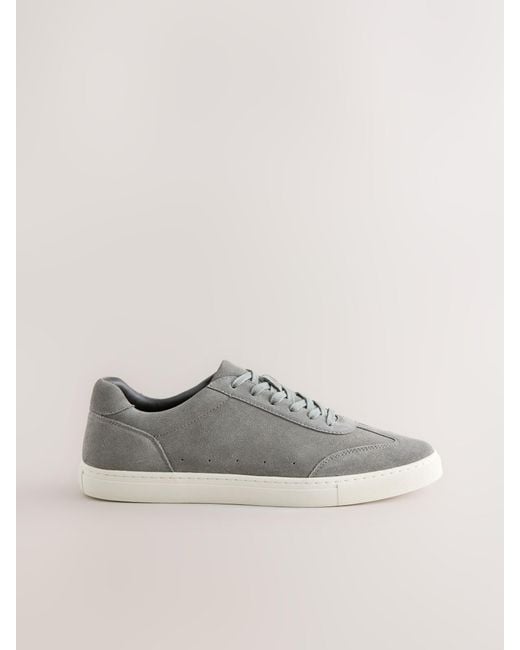 Next Gray Suede Smart Trainers for men