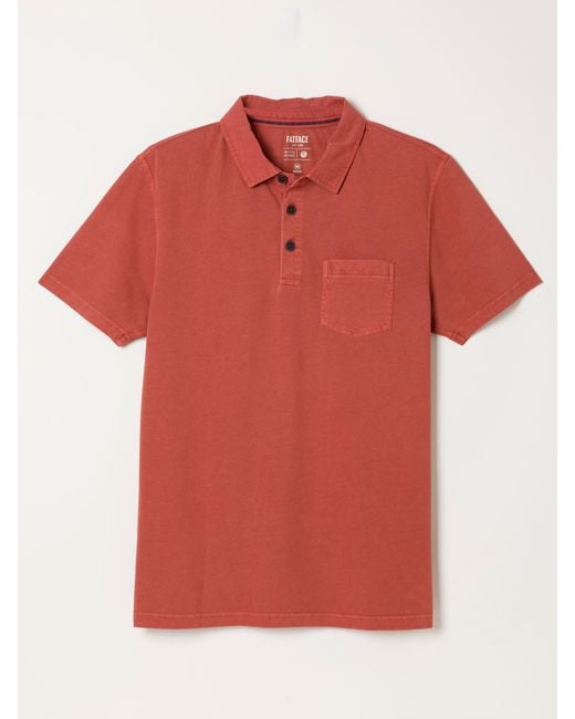 FatFace Red Fatface Stoke Polo Shirt for men