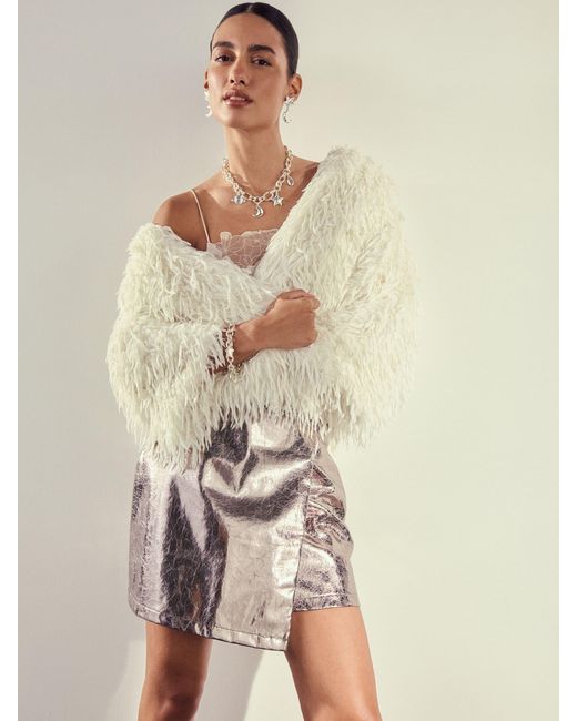 Next Brown Hammered Detail Star Drop Earrings