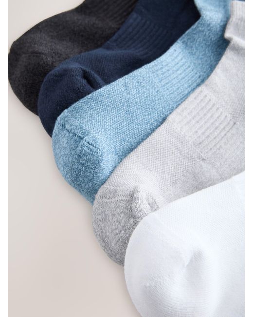Next Blue Cushioned Trainers Socks for men