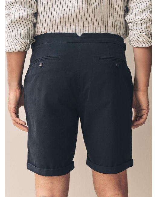 Next Blue Signature Silk Blend Chino Shorts for men