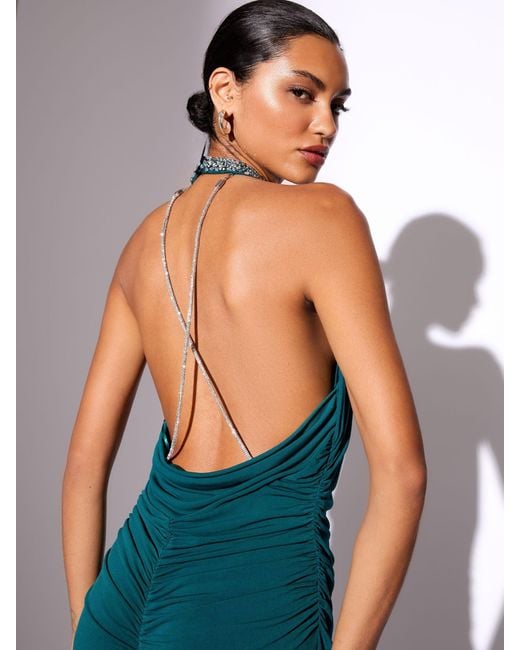 blue point grille cleveland dress code Women's Blue Slinky Jersey Cut Out Dress main image 0