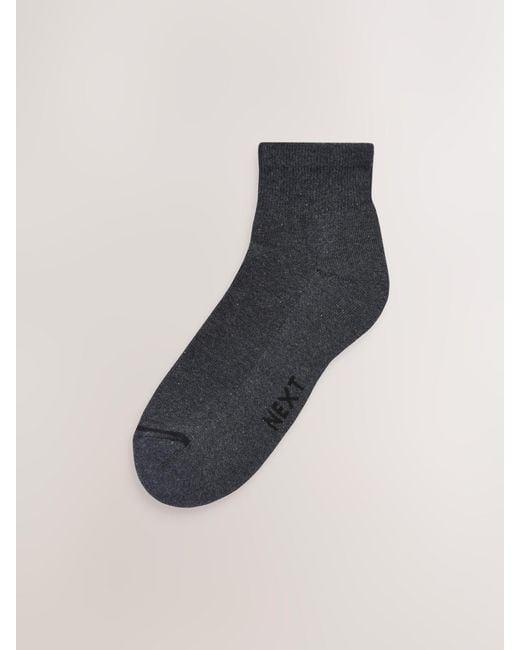 Next Black Cushioned Mid Trainer Socks for men