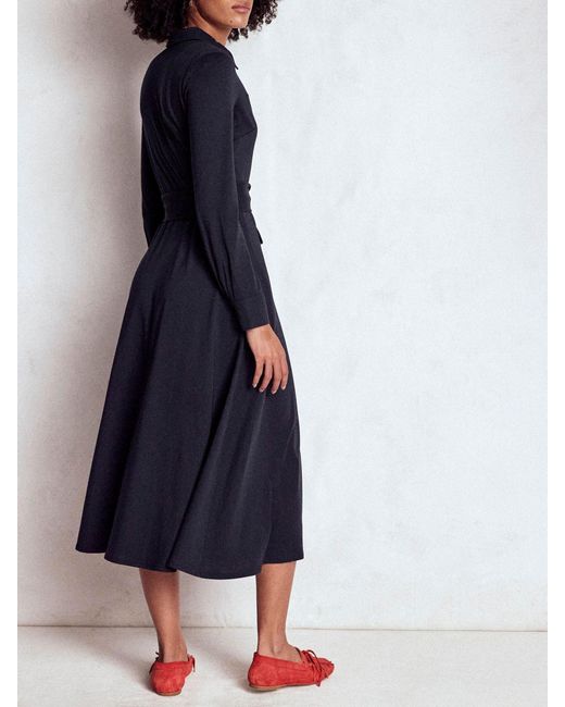 Boden Blue Marcia Jersey Shirt Dress