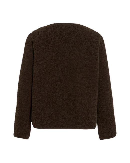 Vila Brown Teddy Collarless Jacket