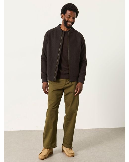 FatFace Black Fatface Wool Mix Bomber Jacket for men