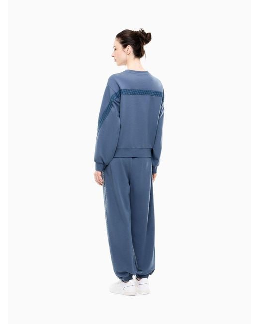 EA7 Blue Regular-Fit Logo Tracksuit