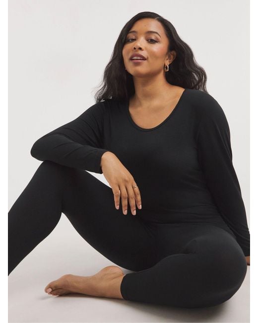 Simply Be Black Thermal Long Sleeve Top 2 Pack