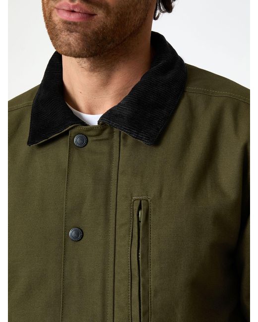 Threadbare Green Twill Lightweight Jacket for men