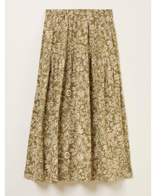 FatFace Natural Fatface Betty Midi Skirt
