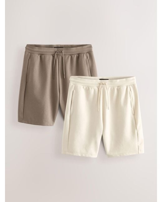 Next Natural Zip Pocket Jersey Shorts 2 Pack for men