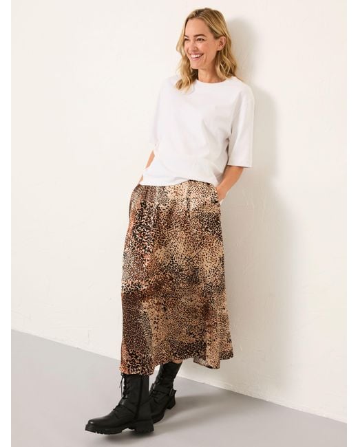 FatFace Brown Fatface Sadie Midi Skirt