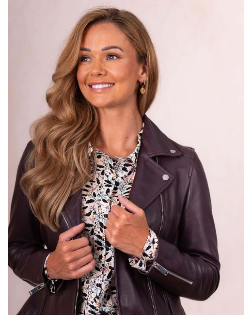 Lakeland Leather Blue Tarraby Biker Jacket