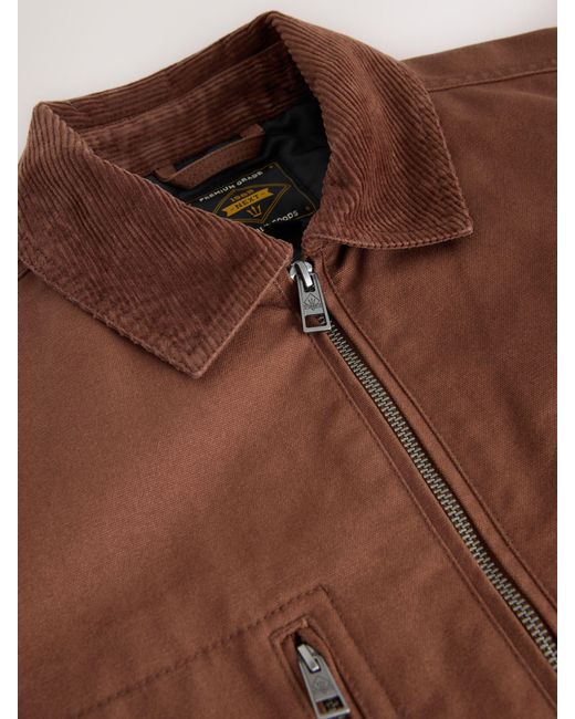 Next Brown Canvas Chore Jacket for men