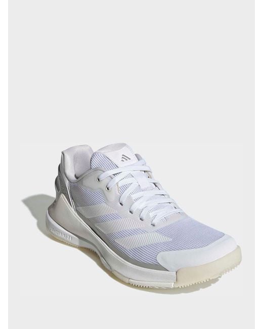 Adidas White Crazyquick Lightstrike Padel Shoes