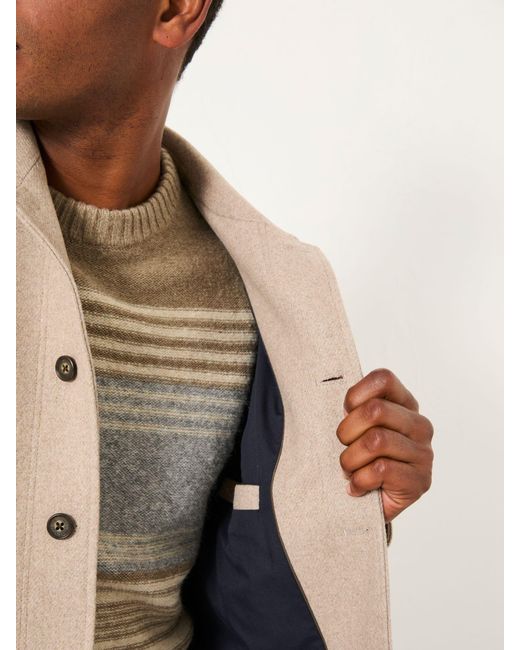 FatFace Natural Fatface Hadston Wool Mix Jacket for men