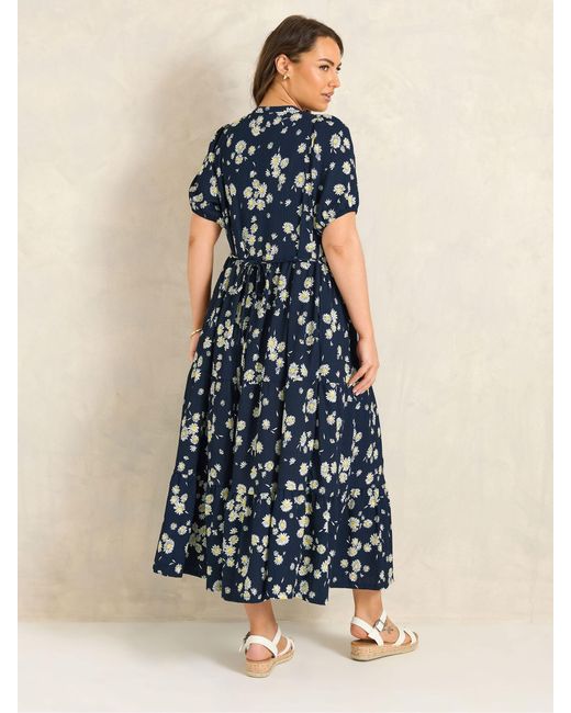 Evans Blue Jersey Button Through Dress