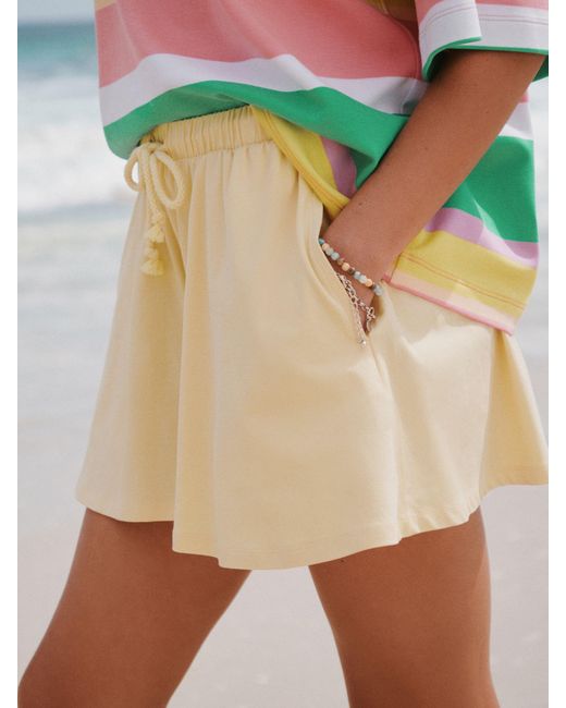 Next Natural Drawstring Shorts