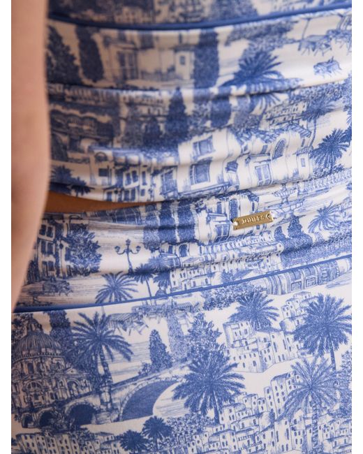 Joules Blue Panel High Waisted Bikini Bottoms