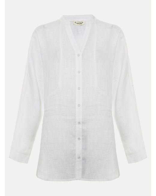Phase Eight White Mathilde Linen Shirt