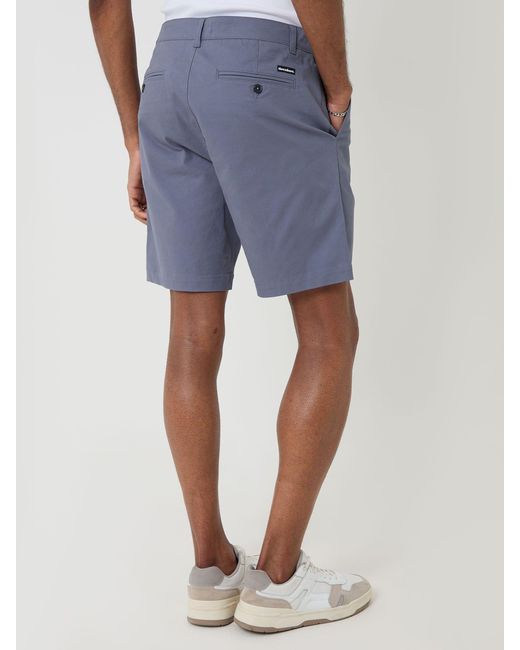 Threadbare Blue Stretch Chino Shorts for men